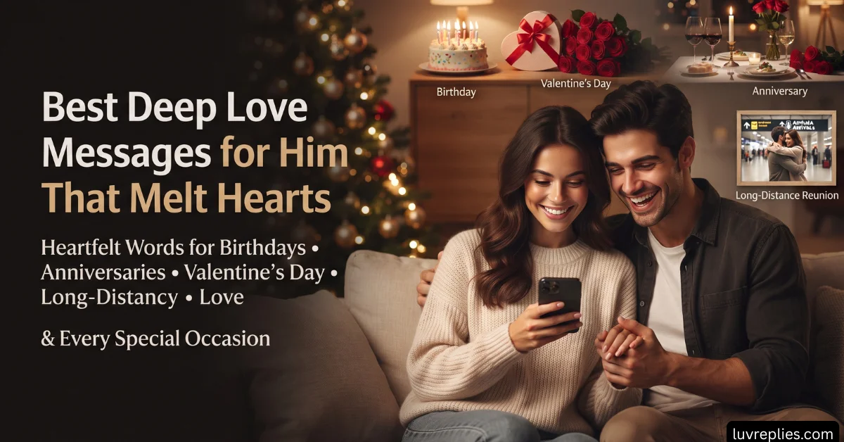Best Deep Love Messages for Him That Melt Hearts for Special Occasions