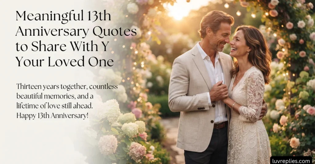 Meaningful 13th Anniversary Quotes to Share With Your Loved One