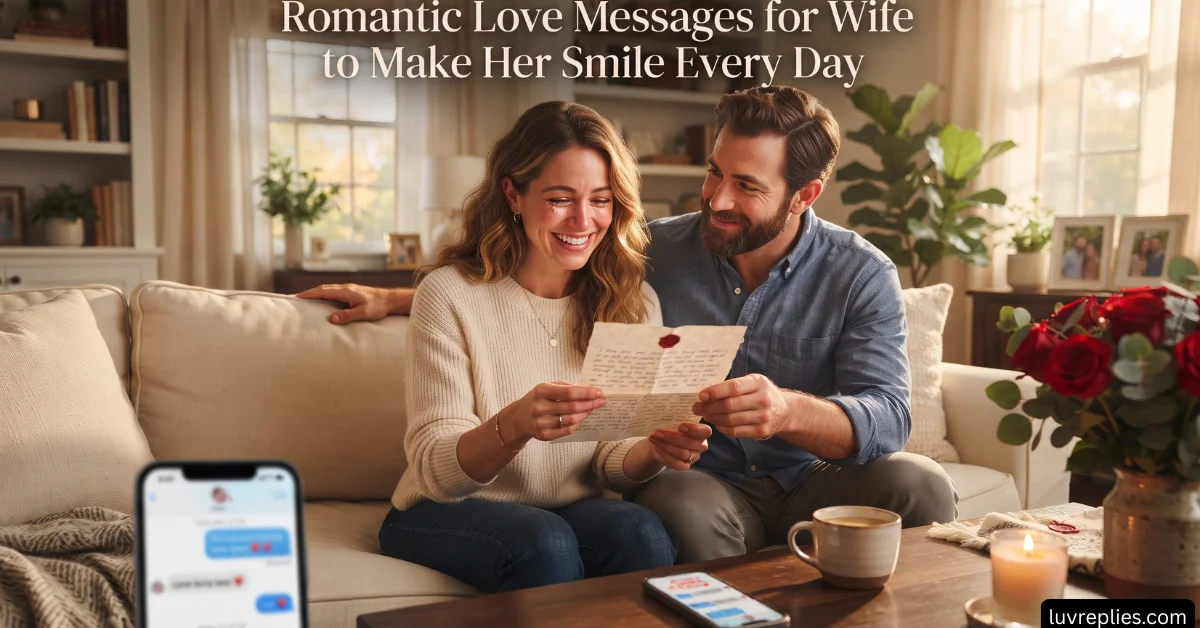 Romantic Love Messages for Wife to Make Her Smile Every Day