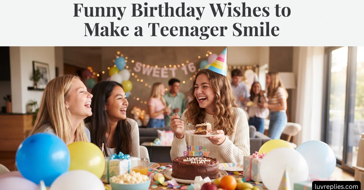 Funny Birthday Wishes to Make a Teenager Smile