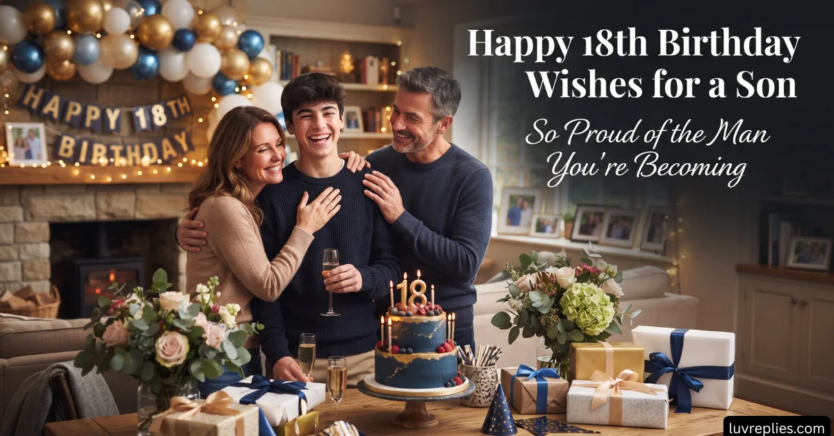 Happy 18th Birthday Wishes for a Son