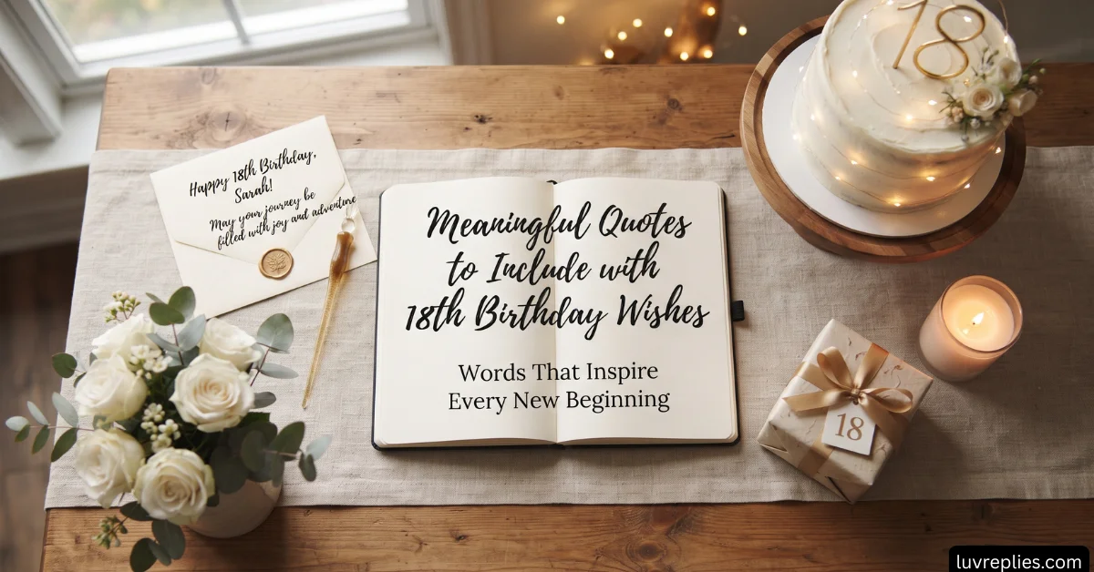 Meaningful Quotes to Include with 18th Birthday Wishes
