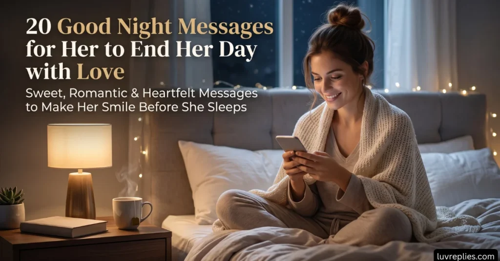 20 Good Night Messages for Her to End Her Day with Love