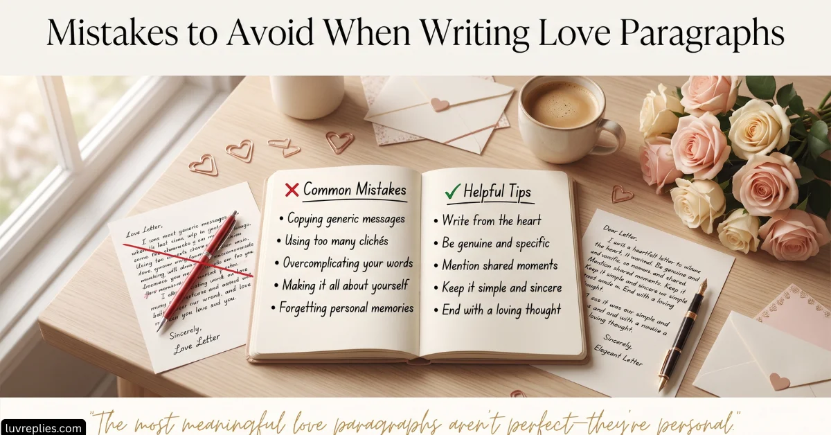 Mistakes to Avoid When Writing Love Paragraphs