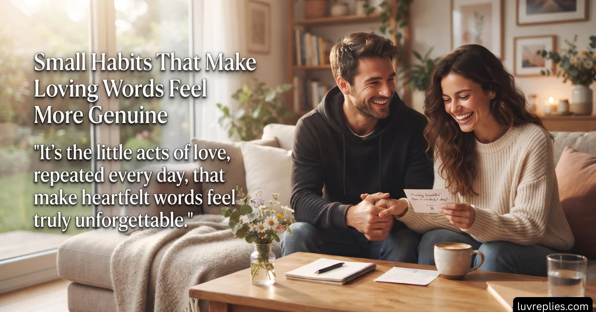 Small Habits That Make Loving Words Feel More Genuine
