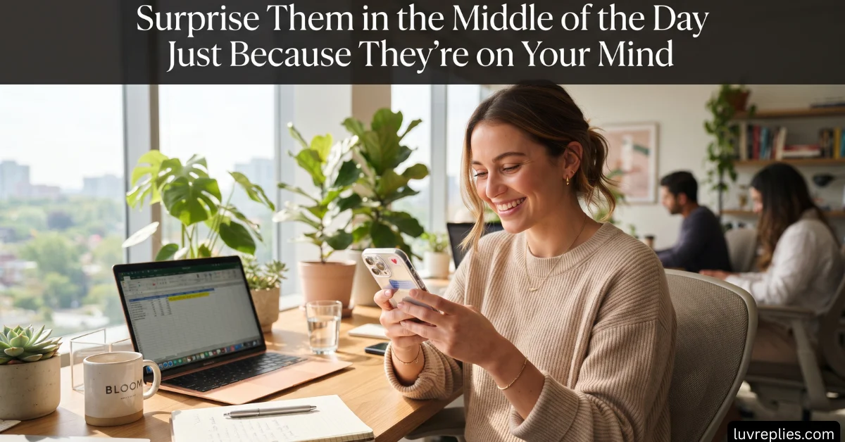 2. Surprise Them in the Middle of the Day Just Because They're on Your Mind