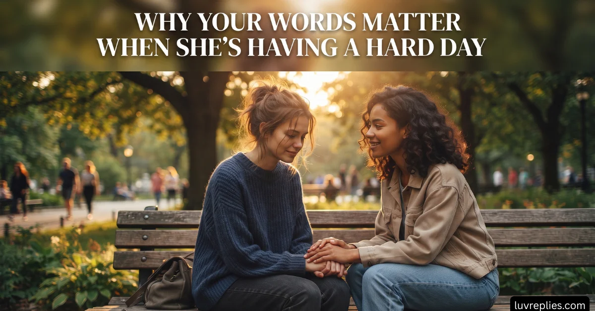 Why Your Words Matter When She's Having a Hard Day