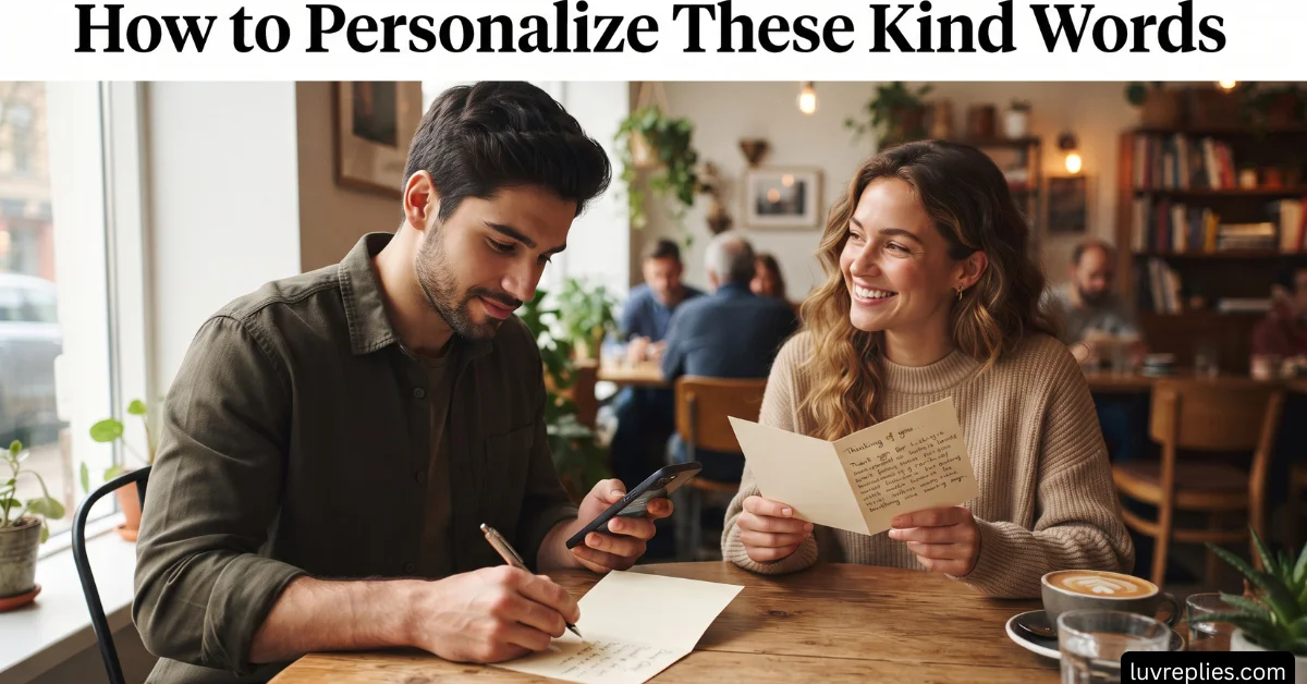 How to Personalize These Kind Words