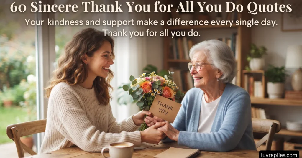60 Sincere Thank You for All You Do Quotes