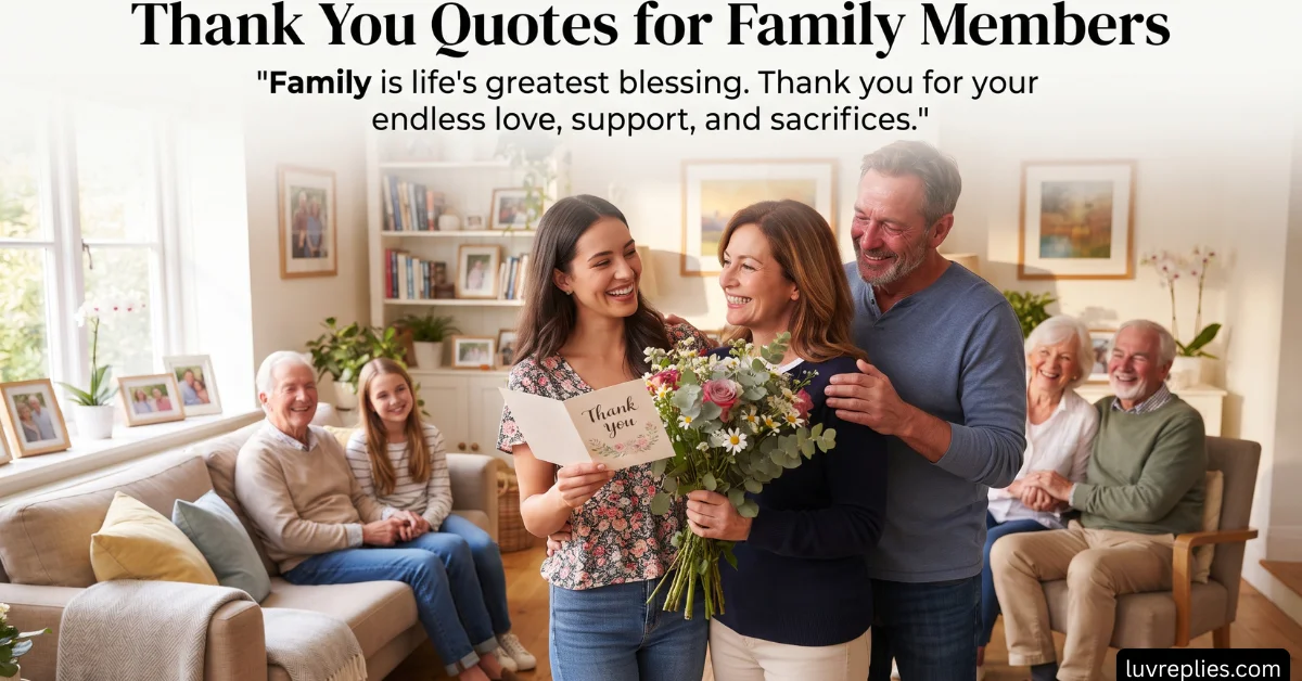Thank You Quotes for Family Members