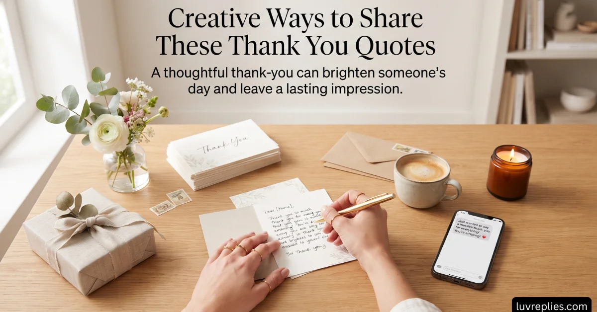 Creative Ways to Share These Thank You Quotes