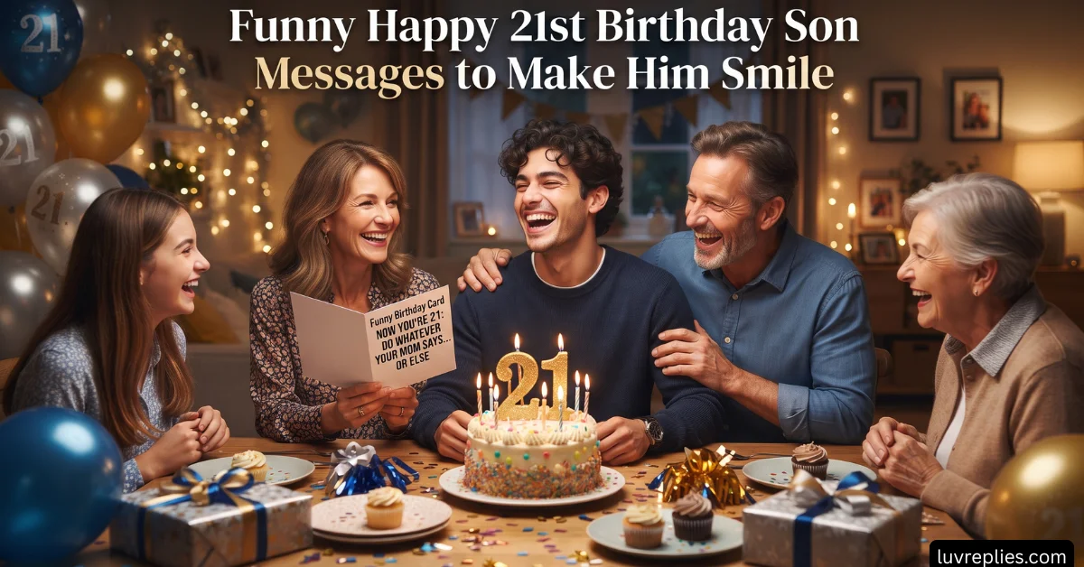 Funny Happy 21st Birthday Son Messages to Make Him Smile