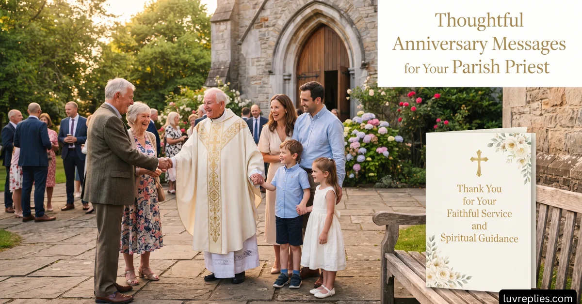 Thoughtful Anniversary Messages for Your Parish Priest