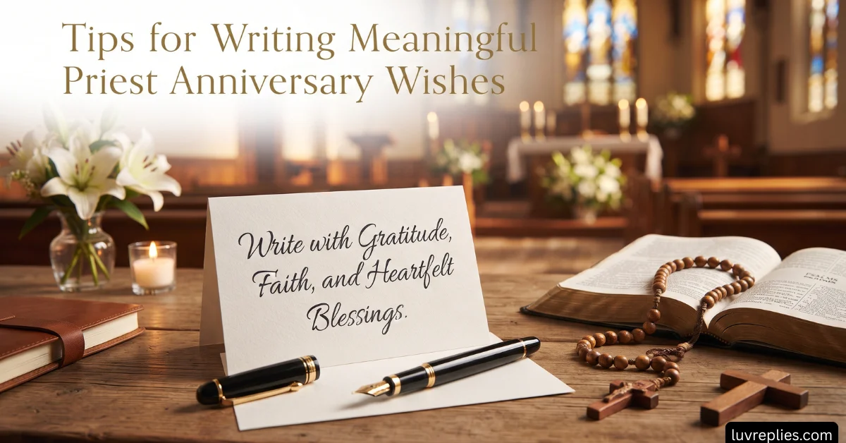 Tips for Writing Meaningful Priest Anniversary Wishes