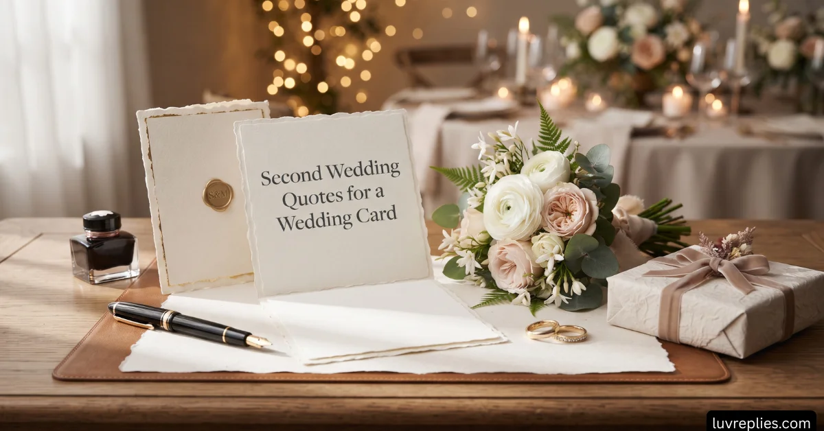 Second Wedding Quotes for a Wedding Card