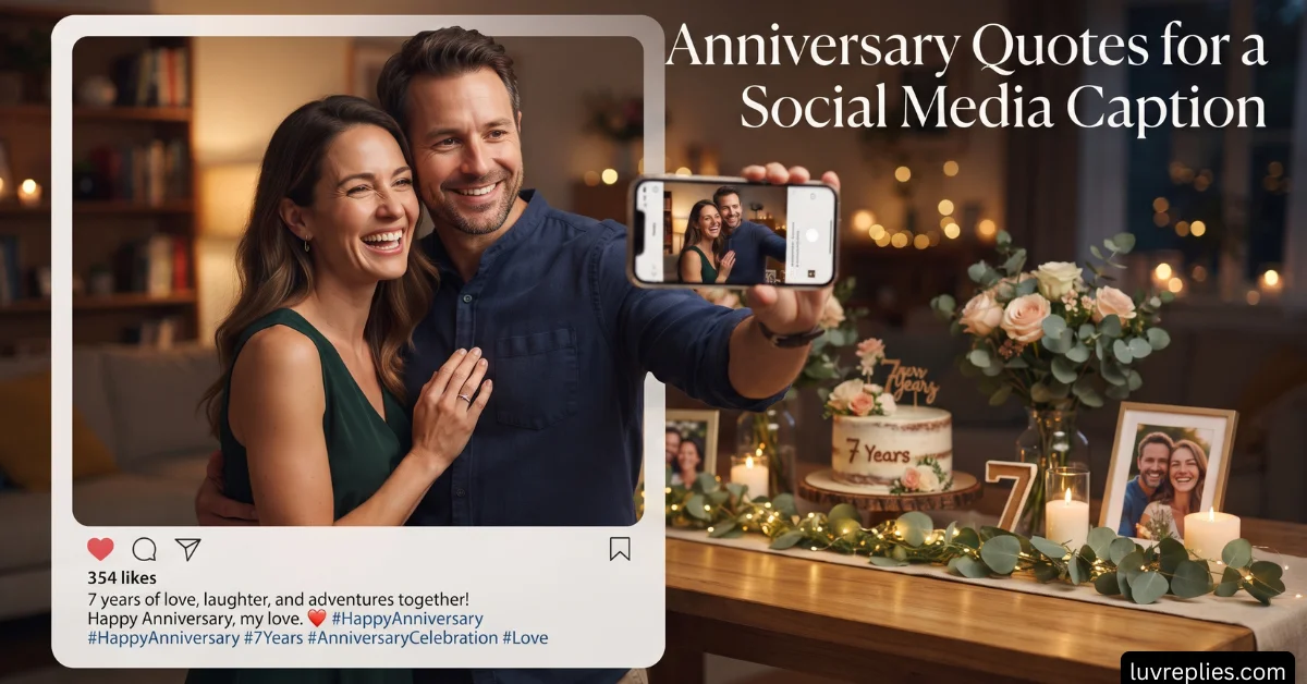 Anniversary Quotes for a Social Media Caption