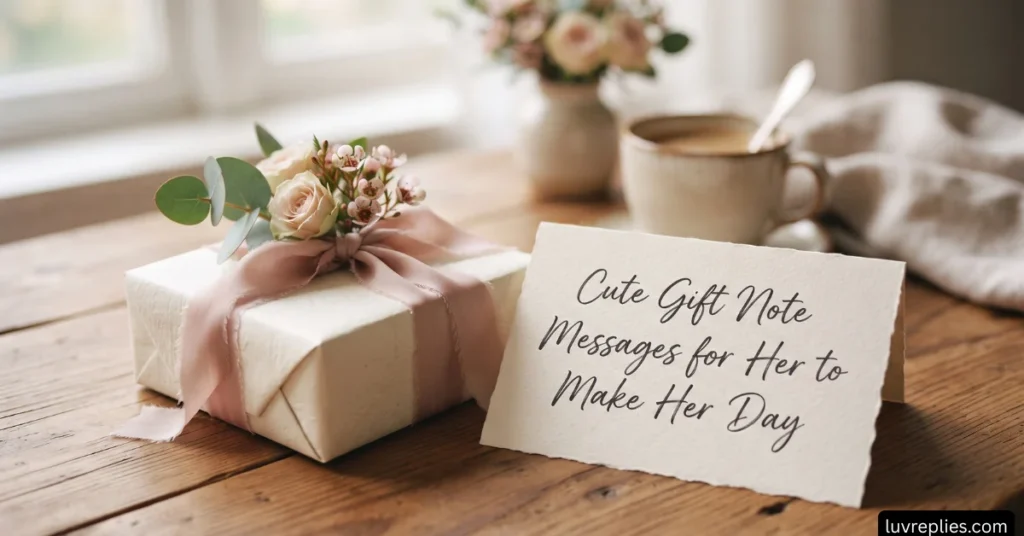 cute gift note messages for her to make her day