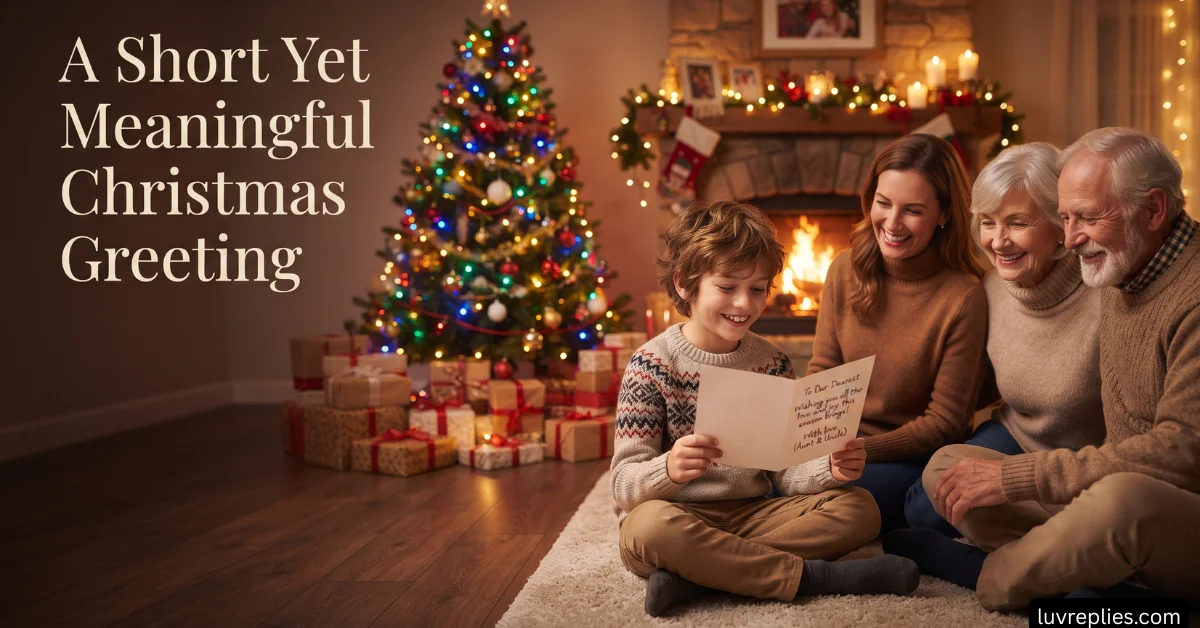 A Short Yet Meaningful Christmas Greeting