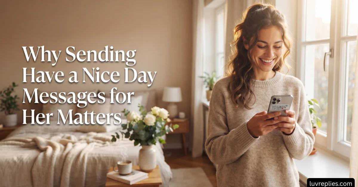 Why Sending Have a Nice Day Messages for Her Matters