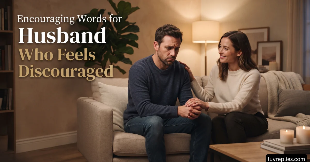 Encouraging Words for Husband Who Feels Discouraged