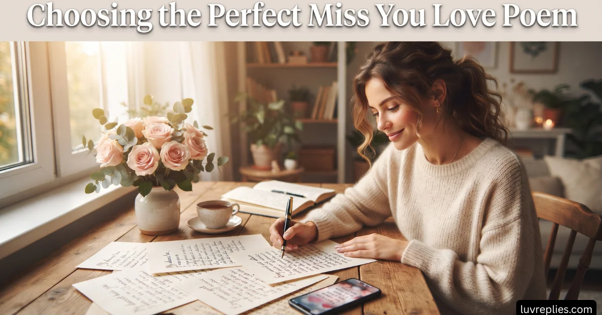 Choosing the Perfect Miss You Love Poem