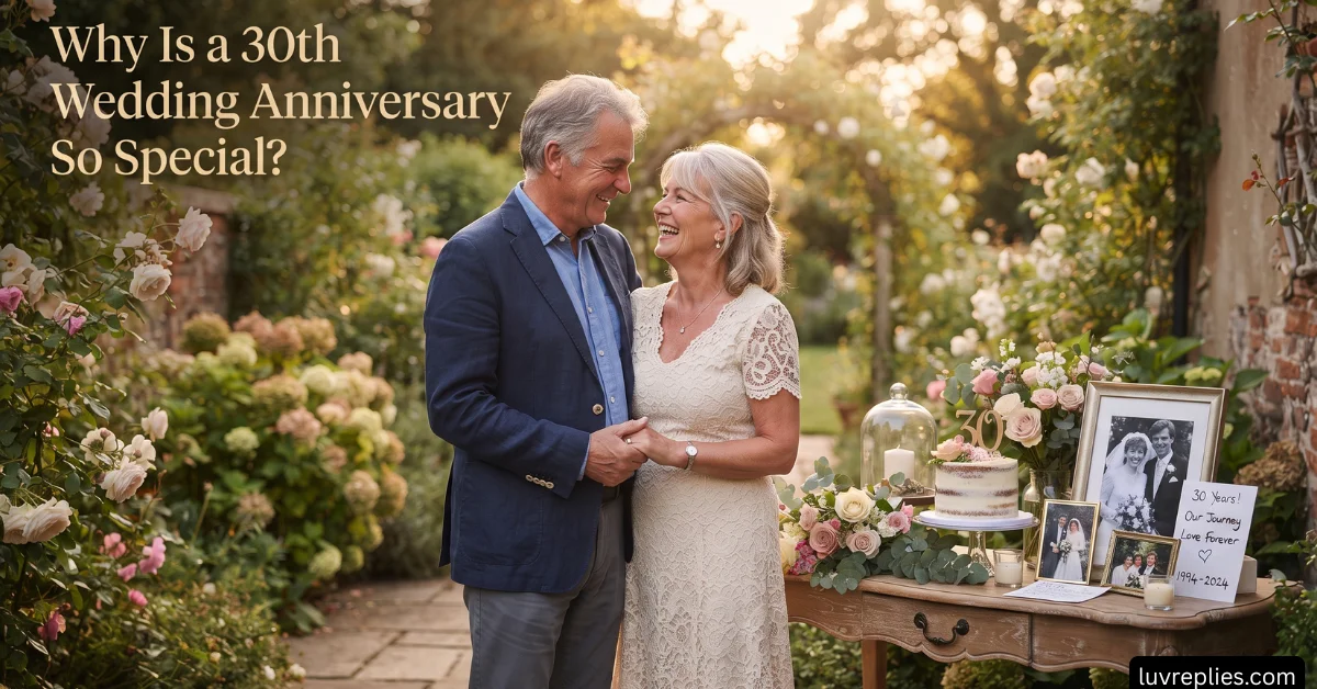 Why Is a 30th Wedding Anniversary So Special?