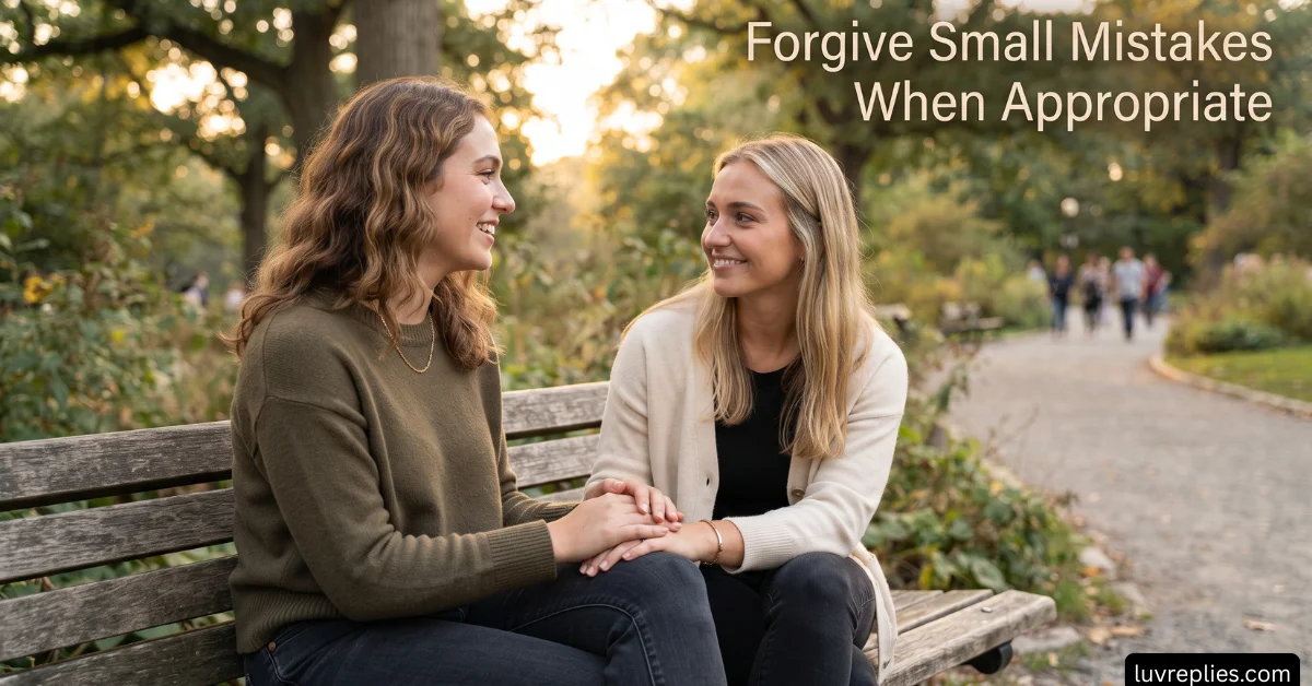 Forgive Small Mistakes When Appropriate