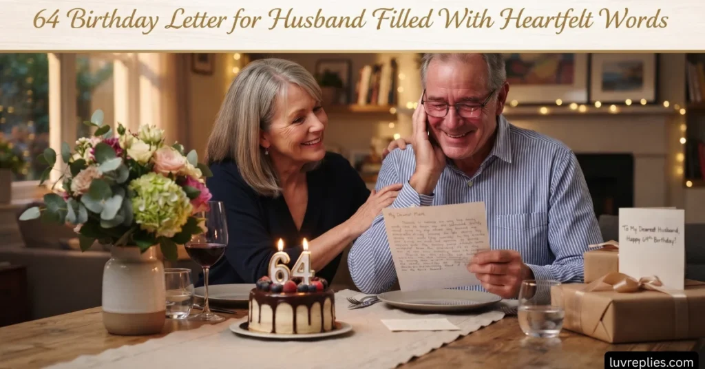 64 Birthday Letter for Husband Filled With Heartfelt Words